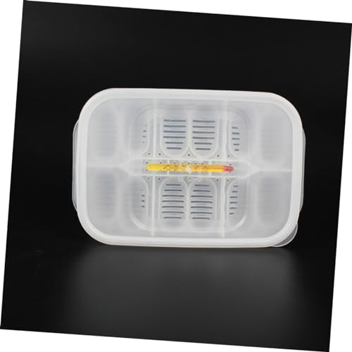 DOITOOL Transparent Breeding Isolation Box Incubator for Snakes and Lizards Hatching Box with Thermometer for Reptiles Holds Up to Eggs Easy to Clean and Observe