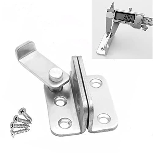 szhdxsy Flip Latches, Heavy Duty Latch Safety Door Lock,Stainless Steel Sturdy Padlockable Bolt Latch/Lock for Pet Gate,Cabinet Furniture, Wardrobe, Window（Left Open ） (1pcs Stainless Steel Brushed)