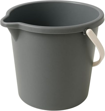 10QT (9.5L) Cleaning Bucket with Handle and Spout - Charcoal Grey | Heavy Duty Mop Bucket for Household Use, Utility Pail for Car Wash - Plastic Buckets, Plastic Buckets with Handles