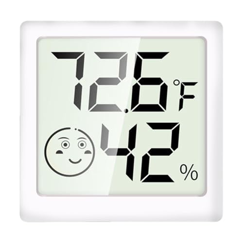 Generic Digital Thermometers Hygrometer - Indoor Temperature and Humidity Gauge with LCD Display | Digital Electronic Meters for Freezer | Baby Room | Refrigerator - color: White