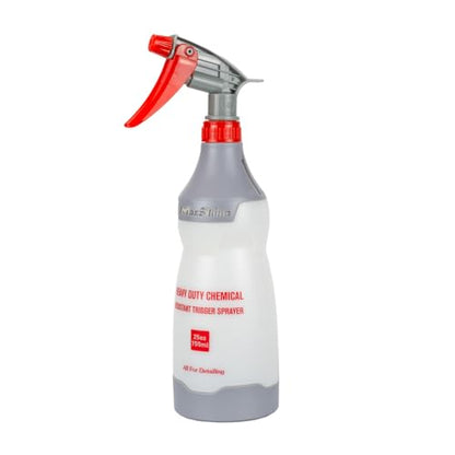 Maxshine 25oz Universal Heavy Duty Spray Bottle - Resistant Detailing Sprayer with Adjustable Nozzle & Ergonomic Trigger for Car Cleaning, Garage, Home (Gray) - color: Gray