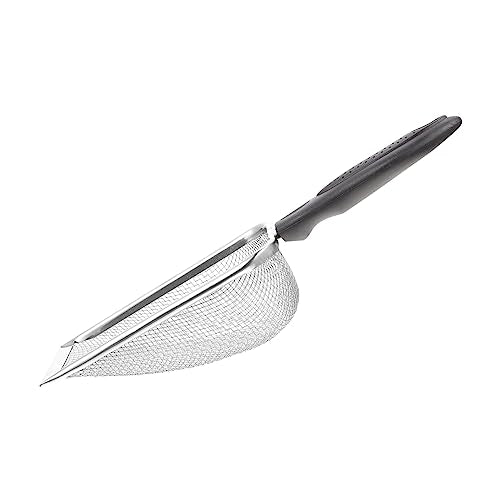 1Pc Stainless Steel Reptile Sand Shovel for Cleaning Tortoise Lizard Substrates Fine Mesh Design Durable Convenient Litter Box Accessory