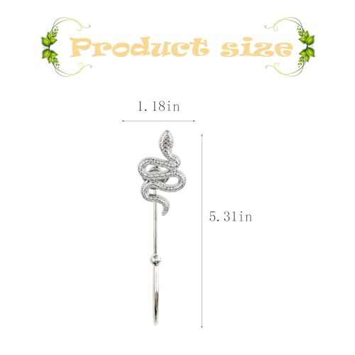 4 Pack Snake Hanger,Metal Animal Hook for Hanging Towels Clothes Keys Hats Purse Backpacks (Silver) - color: Silver