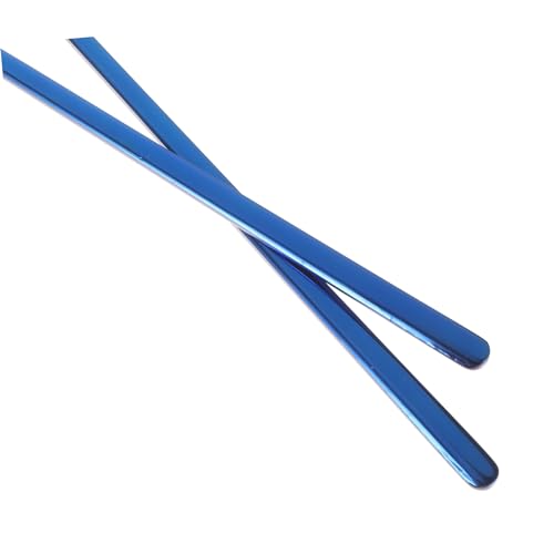 Mipcase 2pcs Reptile Food Feeding Spoon Long Handle for Small Animals Pet Food Scoop Gecko Lizard Feeding Tool - color: Blue