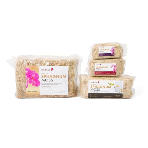 Premium Organic Sphagnum Moss, Orchid Moss - 4 Quarts (When Hydrated) - style: 4 Quarts