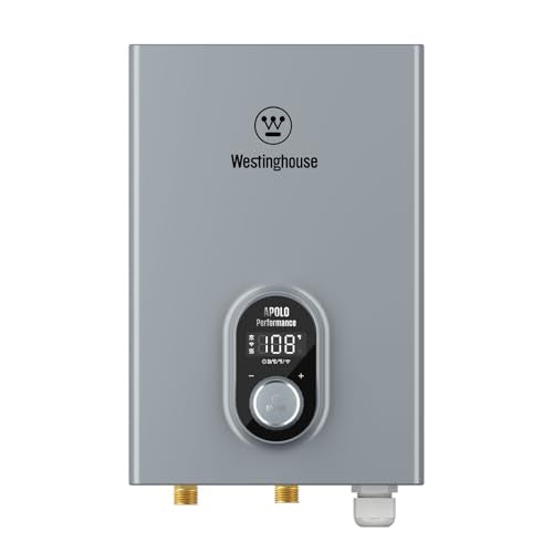 Westinghouse Wifi Tankless Water Heater Electric,11kW 240V,1 Point Use,Gray | Max 2.56GPM, 86-140℉ Temp.Range, ETL Certified, Space-Saving, Smart Wifi Compatible with Alexa & Google Home - color: Gray 11