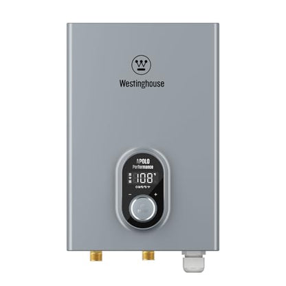 Westinghouse Wifi Tankless Water Heater Electric,11kW 240V,1 Point Use,Gray | Max 2.56GPM, 86-140℉ Temp.Range, ETL Certified, Space-Saving, Smart Wifi Compatible with Alexa & Google Home - color: Gray 11