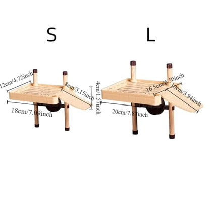 Turtle Basking Platform Floating Dock for Reptile Aquarium Sunbathing and Climbing Accessories(S)