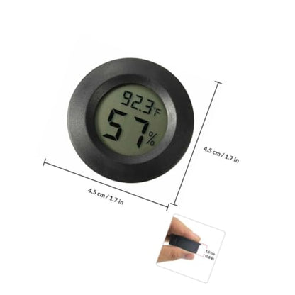 SECFOU 7pcs Mini Digital Thermometer Hygrometer for Terrarium, Compact Portable Plastic Temperature and Humidity Gauge for Indoor Home Use