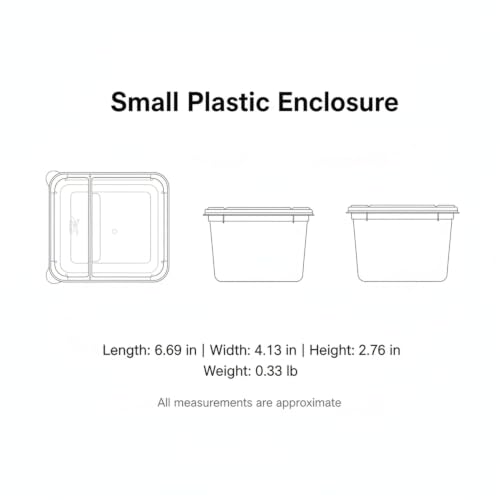 Small Plastic Terrarium Container, Clear PP Habitat Box for Reptiles & Amphibians, 6.7 x 4.1 x 2.8 Inches, White