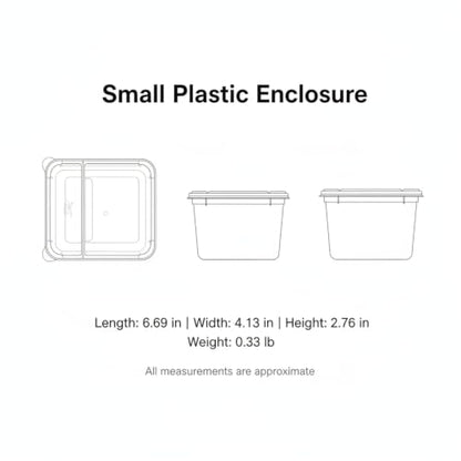 Small Plastic Terrarium Container, Clear PP Habitat Box for Reptiles & Amphibians, 6.7 x 4.1 x 2.8 Inches, White