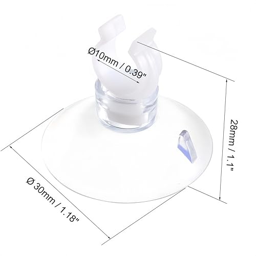 Aquarium Suction Cup Clips Set Fish Tank Air Line Holder Clear Plastic for Glass Fish Supples and Fish Tank Clear Airline Tubing Decorations Shrimp Nests and Reptile - size: Φ0.39in/10mm