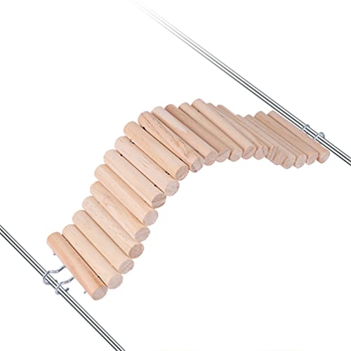 Hamster Ladder Hamster Climbing Toy with Hook Wooden Ladder Bridge Gerbils Mice and Small Animals Reptile Tortoises