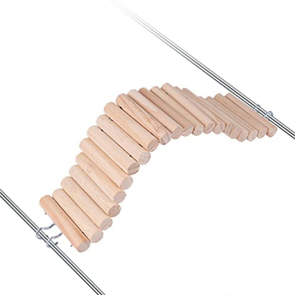 Hamster Ladder Hamster Climbing Toy with Hook Wooden Ladder Bridge Gerbils Mice and Small Animals Reptile Tortoises