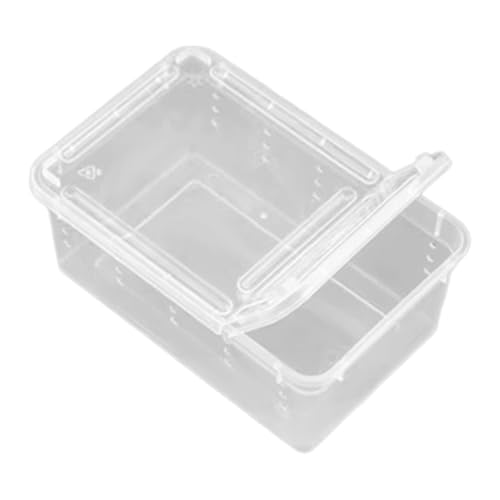 Reptile Feeding Box,Transparent Terrarium Habitat Cage Breeding Box Hatching Container for Gecko Animal Cricket Lizard, Style B - size: Style B