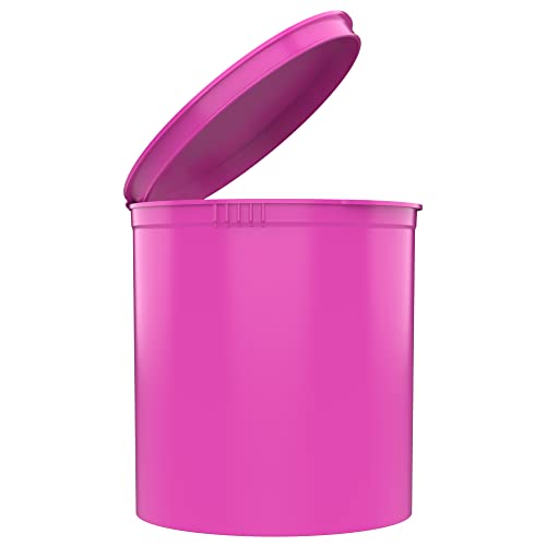 90 Dram CR Plastic Packaging Pop Top Containers - Child Resistant Travel Holder Vial Bottles - 60 qty (Pink) - color: Pink