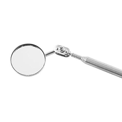 Aramox Telescoping Inspection Mirror, 30mm & 50mm, Vehicle Repairing, Water 360 Rotation, Silver