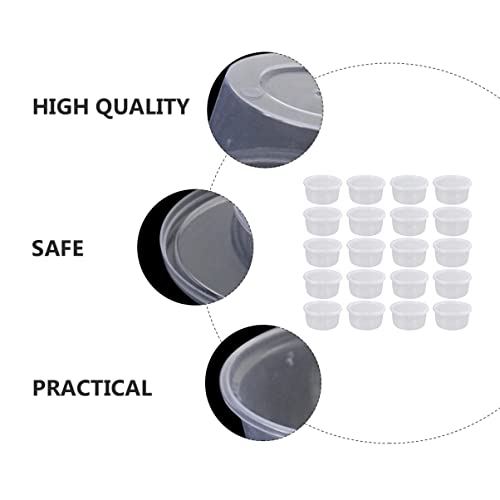 UKCOCO 20pcs Reptile Feeding Boxes Semi-Transparent Breeding Container with Ventilated Design for Lizards Snakes and Pets Quarantine Habitat