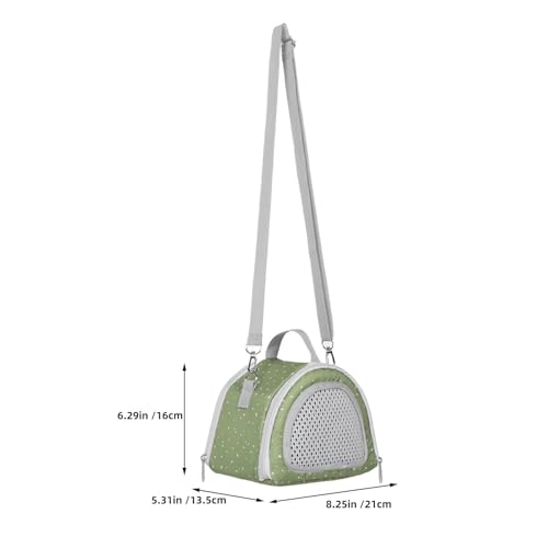 2pcs Small Animal Carrier Bag for Hamsters and Lizards with Breathable Mesh Window and Shoulder Strap, Lightweight Polyester Oxford Cloth Pet Carrying Case for Travel and Outing