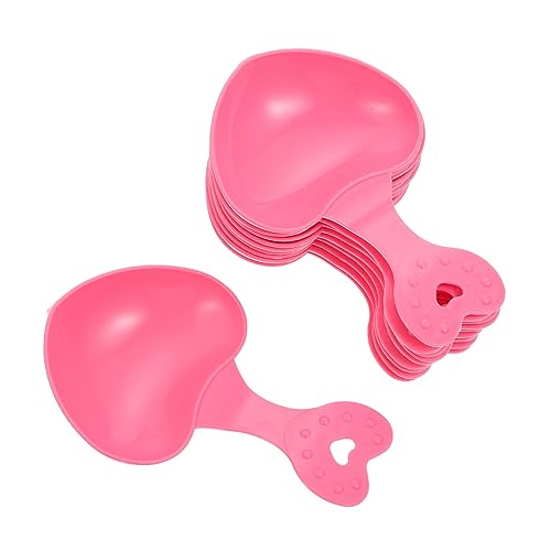 SUPVOX 10pcs Small Pet Food Scoop Hamster and Reptile Food Spoon Lightweight and Wear- for Feeding Small Animals Daily Life