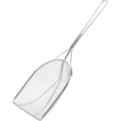 IMIKEYA Stainless Steel Reptile Sand Shovel with Wire Mesh Filter, Easy to Clean Sand Sifter Scoop for Cleaning Reptile's Box, Sturdy Silver Terrarium Cleaning Tool