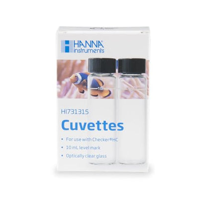 WLR Industries Hanna HI731315 - Glass Cuvettes and Caps for Hanna Checker Saltwater Aquarium Alkalinity Colorimeter Checker Tester