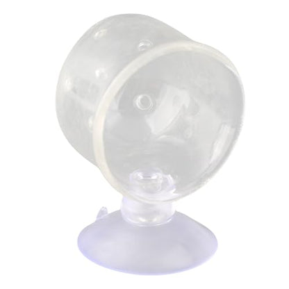 Aquarium Red Worms Feeder Live Insect Container Strong Suction Cup Feed for Small Tropical Fish (Perforated Glass Cup (Nematode Friendly))