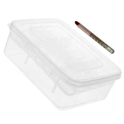 Happyyami Compartment Tray Hatching Box for Snakes Lizards and Other Reptiles Thermometer Lightweight and Portable Incubation