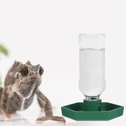 2pcs Automatic Reptile Water Dispenser - Small Corner Water Bowl for Tortoise Turtle Lizard & Snake - Drinking Fountain for Terrarium