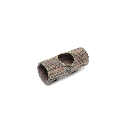 Magnetic Reptile Hide Cave,Resin Hollow Tree Trunk Hideout for Crested Gecko, Lizard, and Snakes,Climbing Toy & Terrarium Decor