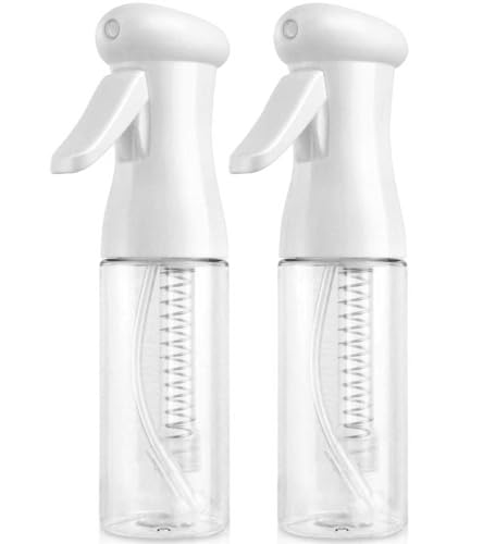 Continuous Travel Spray Bottle,Hair Small Spray Bottl e,Plants Water Spray Mist Bottle,Ultra-Fine Spray Bottle for Hair,Skincare, Plant Care, Pet Grooming, Cleaning 100 ML White（2 Pcs） - color: White-2 Pcs, size: 3.5 Ounces