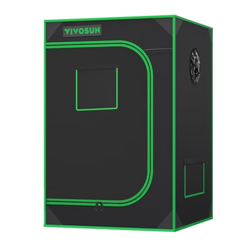 VIVOSUN S223 2x2 Grow Tent 24"x24"x36" Small Mylar Tent for Indoor Plants | Easy View Window & Removable Floor Tray, 100% Reflective Mylar Interior, Sturdy Steel Frame - size: 24"x24"x36"