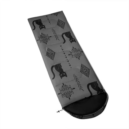 Erosebridal Sugar Skull Sleeping Bags Adults Cold Weather Southwestern Aztec Western Camping Blanket Sleeping Wrap Sleep Bag - color: Black Grey 15