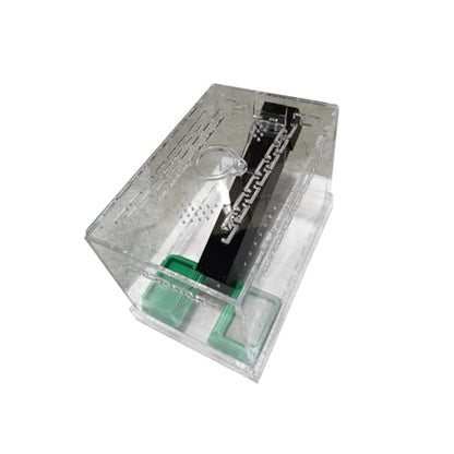 Crickets Breeding Box Equipped with Food Water Basins and Absorbent Cotton Breeding Case Ventilated Crickets Enclosure