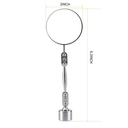 HARDK Inspection Mirror with Magnetic Base - 2 Inch Round Swivel Angle Ball Joint Antenna Inspection Tools for Arc, MIG,Spot Welding,Equipment Inspection,Mechanical Welding,Coffee Machine Maintenance - size: BIG BASE WIITH 2 INCH