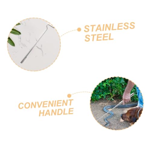 Extendable Stainless Steel Snake Hook for Reptile Handling Compact Design for Catching and Control of Corn Snakes and