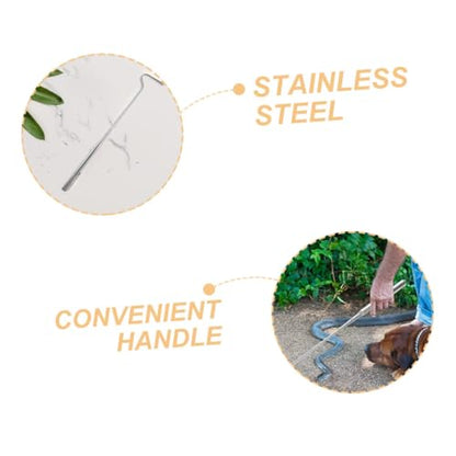 Extendable Stainless Steel Snake Hook for Reptile Handling Compact Design for Catching and Control of Corn Snakes and