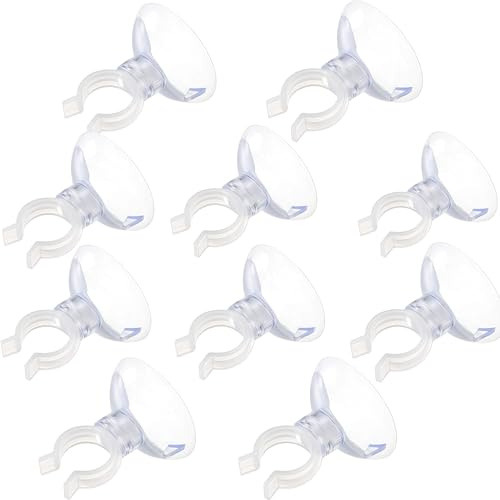 Aquarium Suction Cup Clips Set Fish Tank Air Line Holder Clear Plastic for Glass Fish Supples and Fish Tank Clear Airline Tubing Decorations Shrimp Nests and Reptile - size: Φ0.67in/17mm