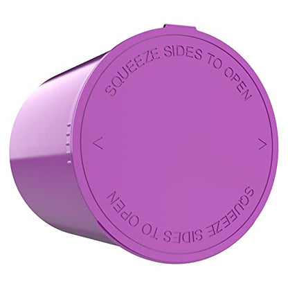 90 Dram CR Plastic Packaging Pop Top Containers - Child Resistant Travel Holder Vial Bottles - 60 qty (Purple) - color: Purple