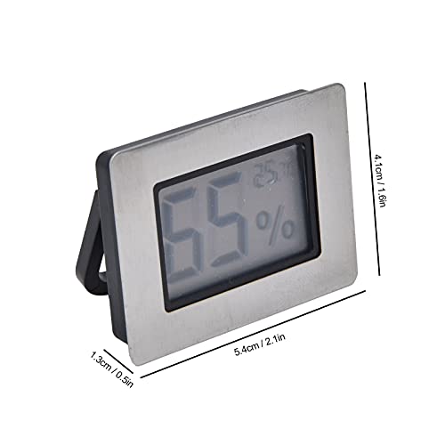 Mini Hygrometer Thermometer, Embedded Electronic Thermometer and Hygrometer Cigar Hygrometers Box Guitar Wine Cabinet Design LCD E Ic Digital Indoor Humidity Gauge Monitor for