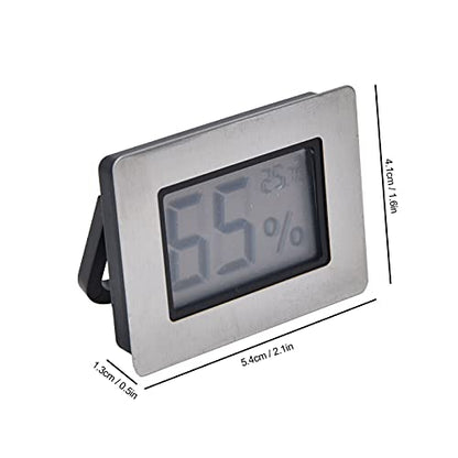 Mini Hygrometer Thermometer, Embedded Electronic Thermometer and Hygrometer Cigar Hygrometers Box Guitar Wine Cabinet Design LCD E Ic Digital Indoor Humidity Gauge Monitor for