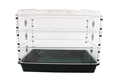 95457 24" x 15" x 16.75" Domed Propagator, Green, 3 Side Extenders and Locking Clip Set - size: 3 Side Extenders and Locking Clip Set