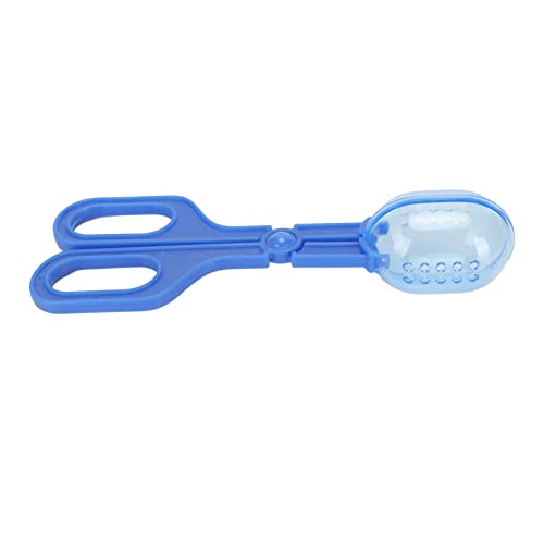 JTLB Reptile Feeding Clamp with Ventilated Poop Scoop Tool for Feeding and Cleaning, Suited for Tortoise, Lizard, Frog, Spider (Blue) - color: Blue