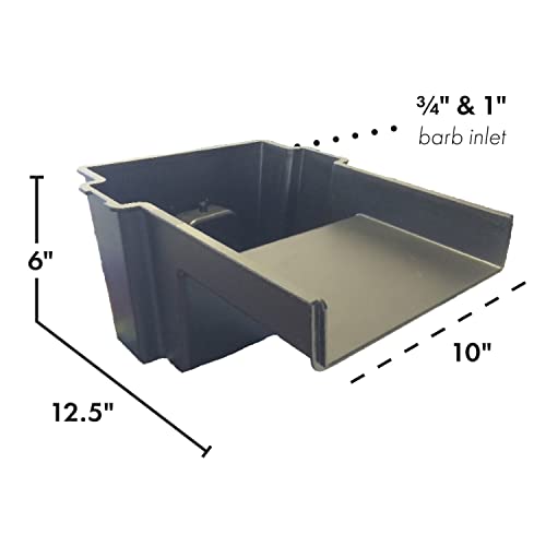 10 Inch Filtering Waterfall Spillway | 10" waterfall spillway, BioBall filtration, Venturi oxygen boost, handles up to 1,200 GPH - style: Without Pump