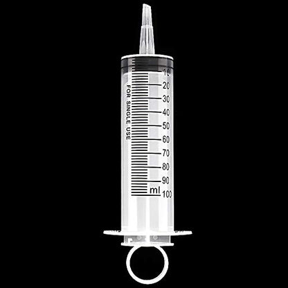 100ml Syringes with Caps (Pack of 4) for Industrial & Scientific - size: 100ml-4pcs