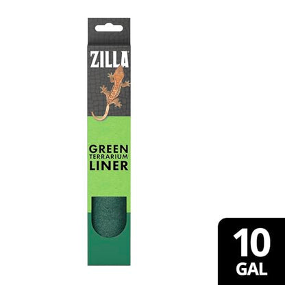 Zilla Reptile Terrarium Bedding Substrate Floor Liner, Green, 10G, 9.75" x 19.75" - size: 9.75" x 19.75"