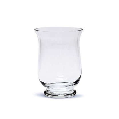 WGV Unique Bouquet Vase, 5.5" W, 8" H, Clear Short Hurricane Glass Candle Holder, Floral Planter Terrarium, Home Wedding Event Decor, 1 Piece (VHV0808) - size: Hurricane 8"H