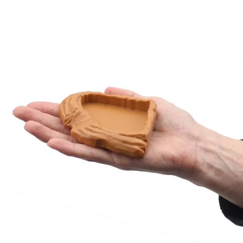 3 Pack Reptile Food Bowl Water Dish Fan Shape Feeding Basin for Gecko Bearded Dragons Snake Small Reptile