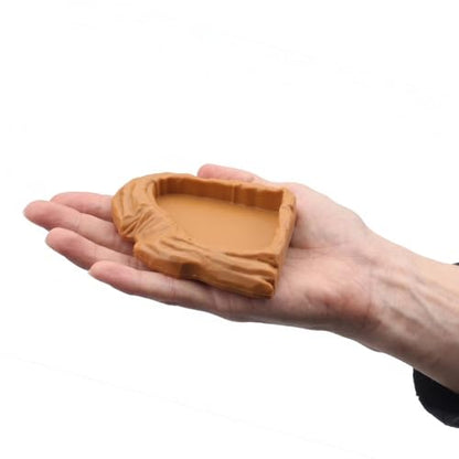 3 Pack Reptile Food Bowl Water Dish Fan Shape Feeding Basin for Gecko Bearded Dragons Snake Small Reptile