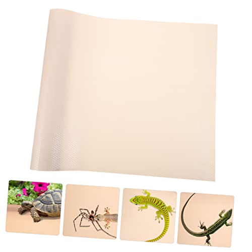 MERRYHAPY Eva Reptile Carpet Mat Non-Slip Terrarium Bedding for Tortoises Lizards and Snakes Soft Eva Material Easy Clean Substrate Lotus Pink - color: Beige